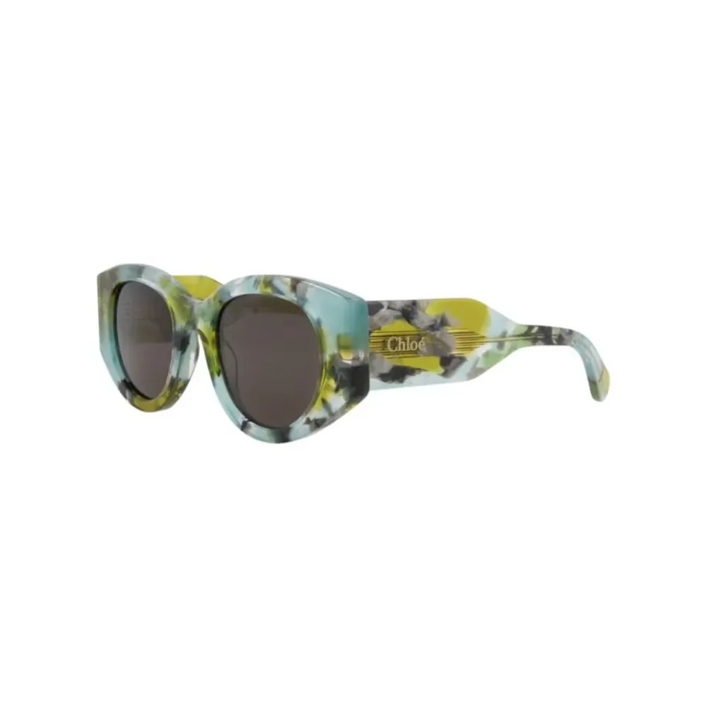 Chloé Round-Frame Recycled Acetate Sunglasses Multi Womens